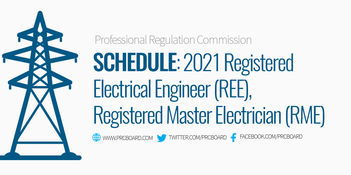 SCHEDULE 2021 Registered Electrical Engineer (REE), Registered Master