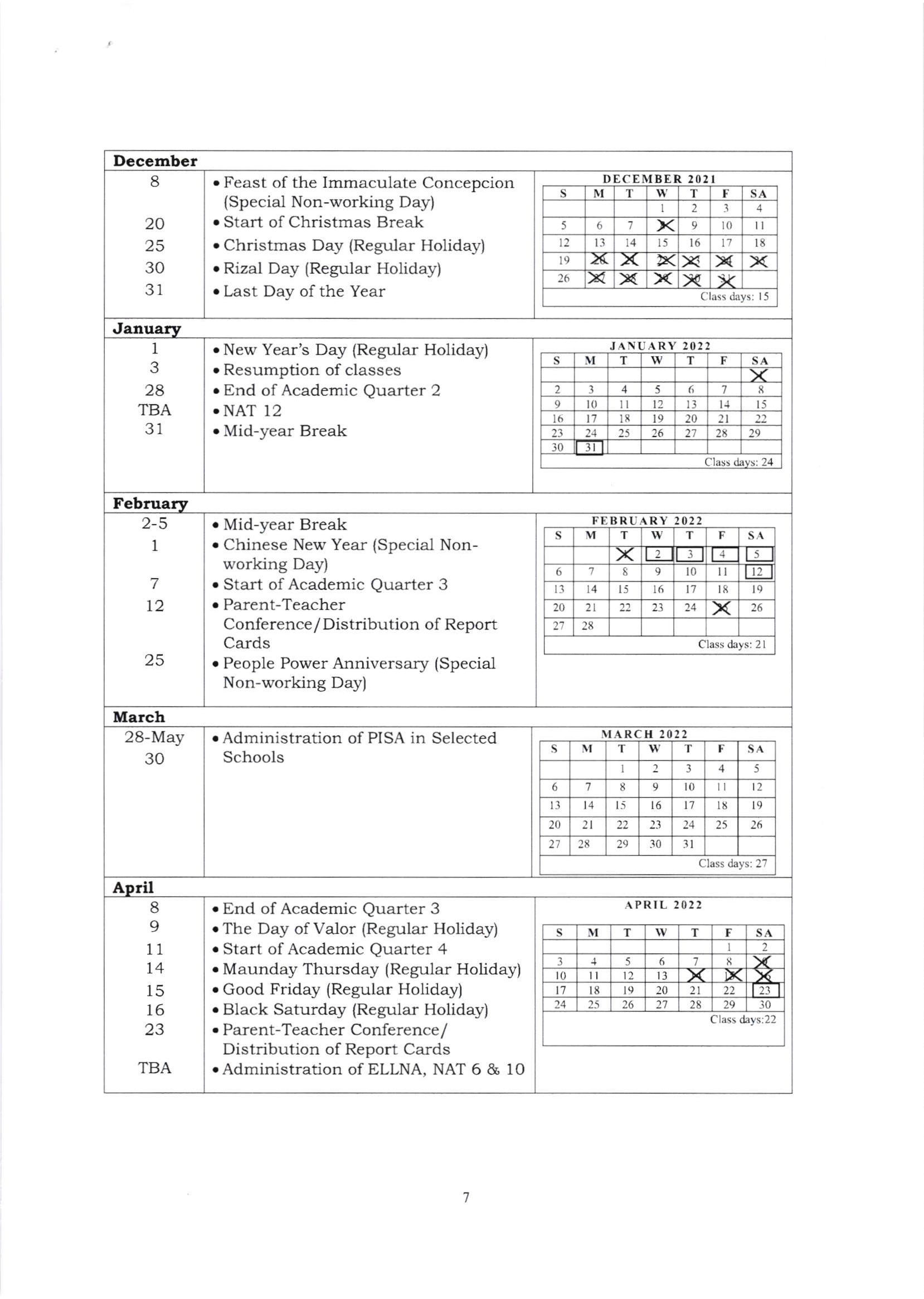 Deped Released Official School Calendar And Activities For Sy 2021 2022