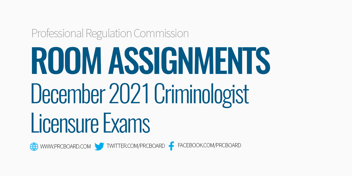 prc room assignment for criminology 2021