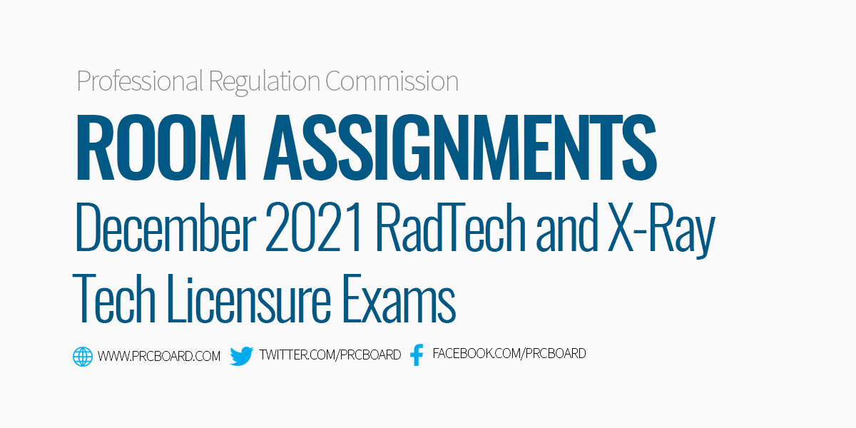 prc room assignment december 2021 radtech