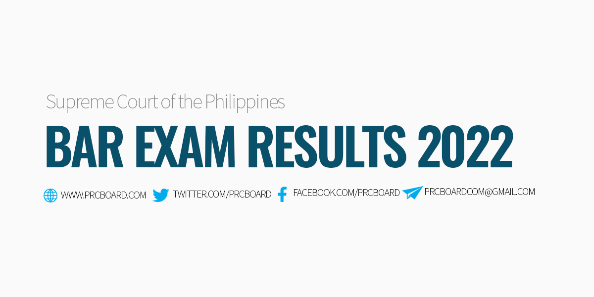 Bar Exam Results SC List of Passers and Topnotchers