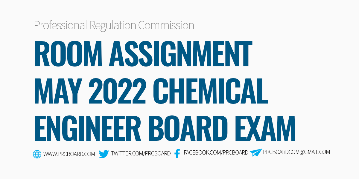 chemical engineering room assignment 2022