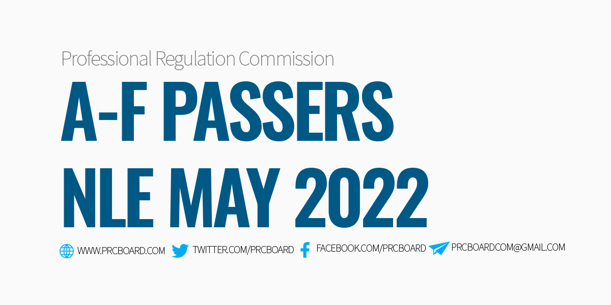 AF Passers NLE Results May 2022