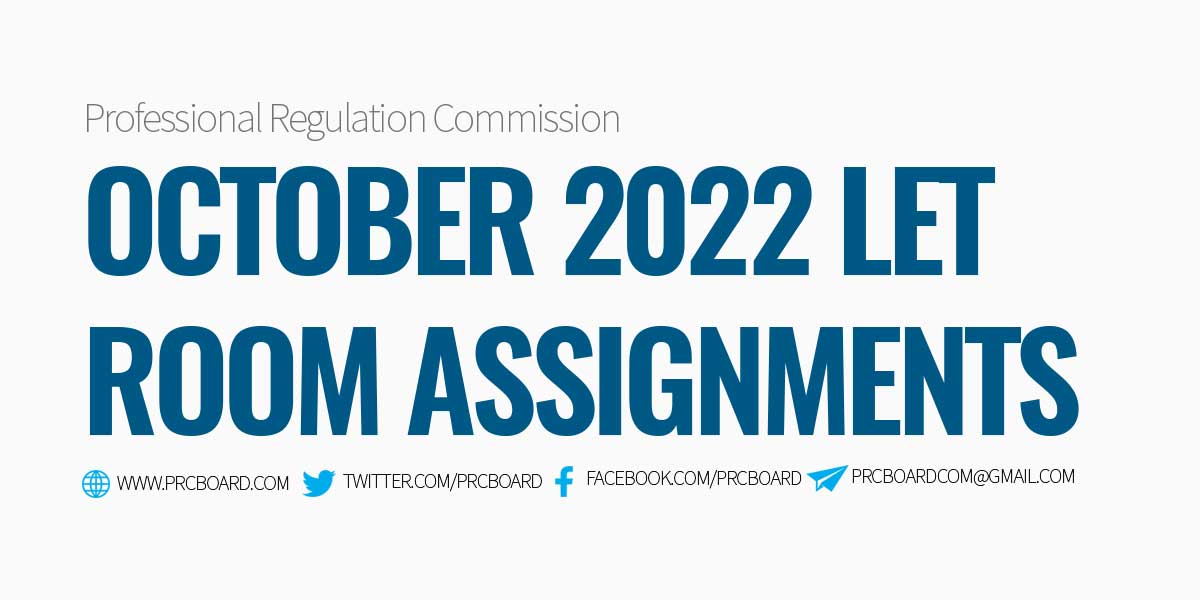 room assignment let october 2022 cagayan de oro city