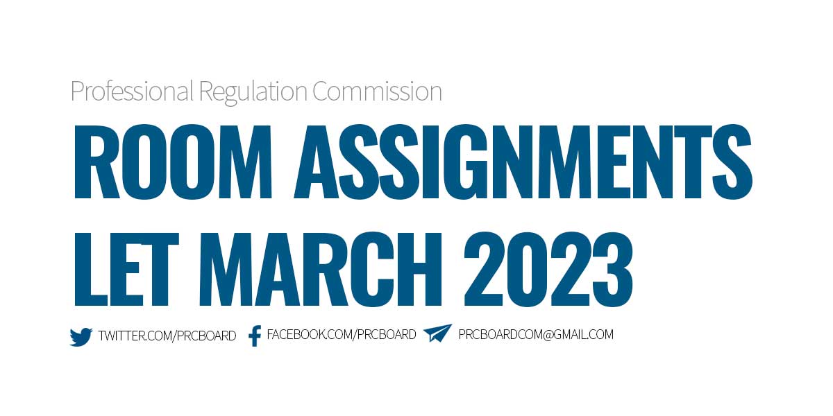 room assignment let march 2023 cagayan de oro city