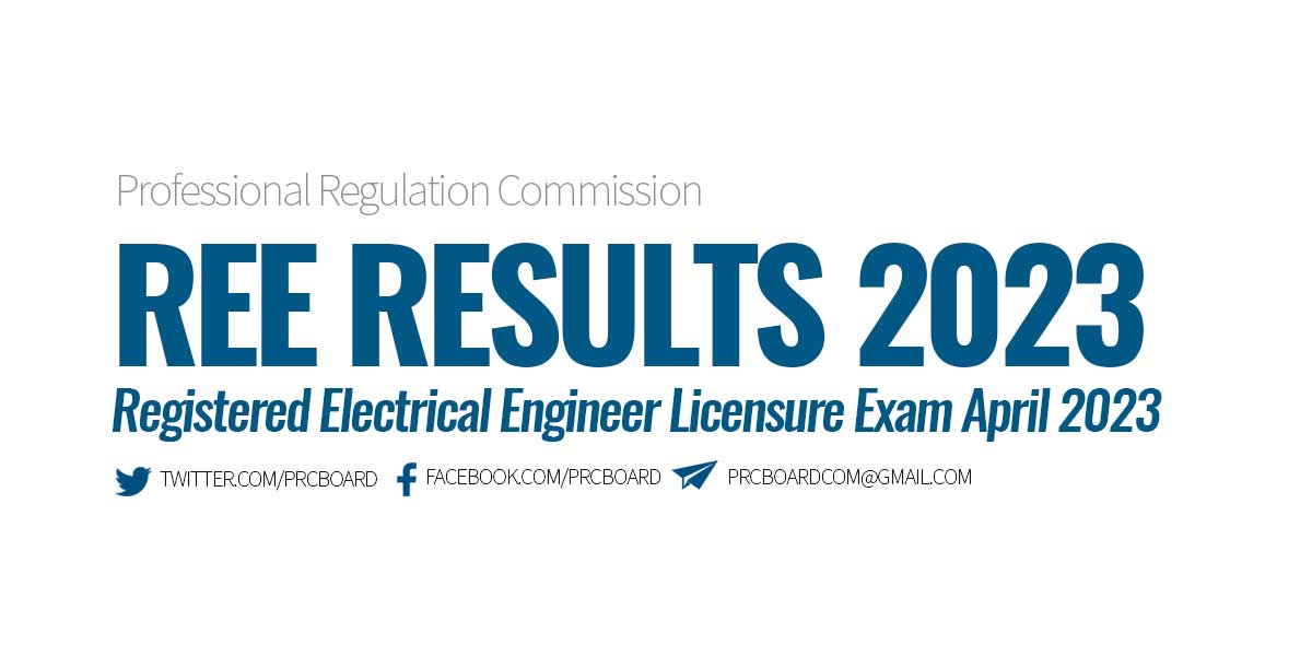 REE RESULTS April 2023 Registered Electrical Engineer Board Exam Passers