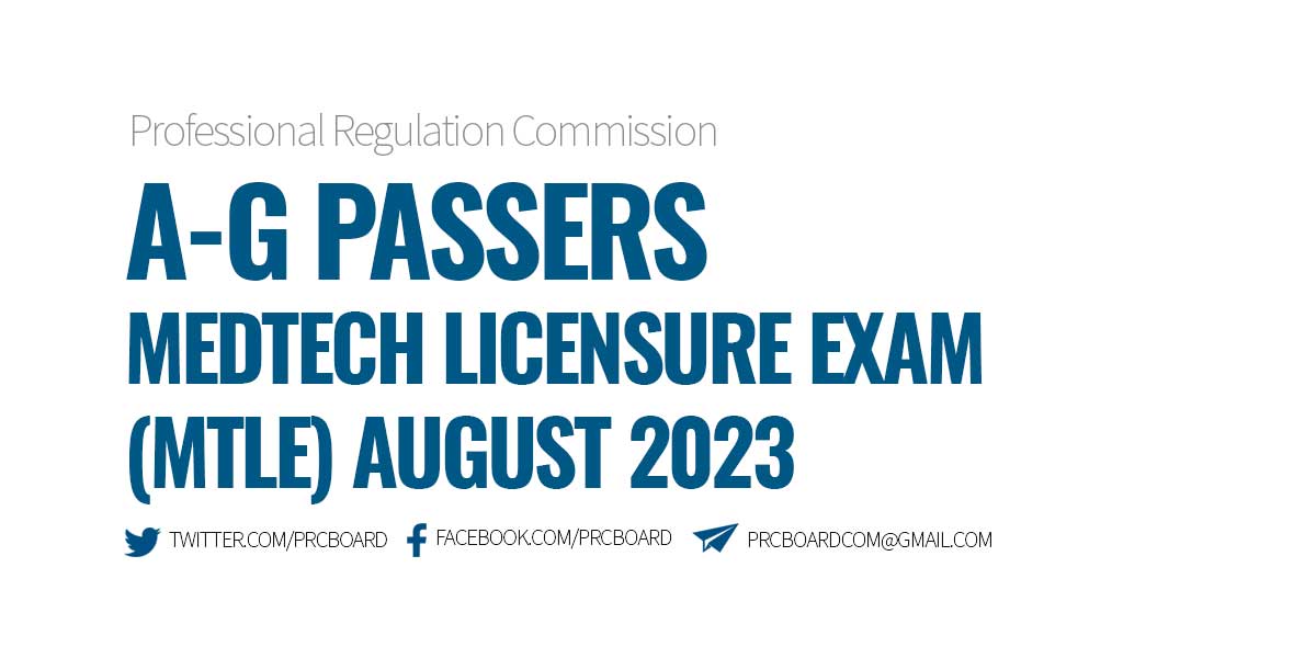 A G Passers MTLE Result August 2023